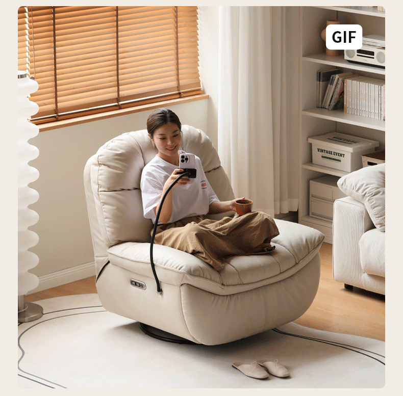 Electric Recliner Modern Casual Single Chair 240° rotation