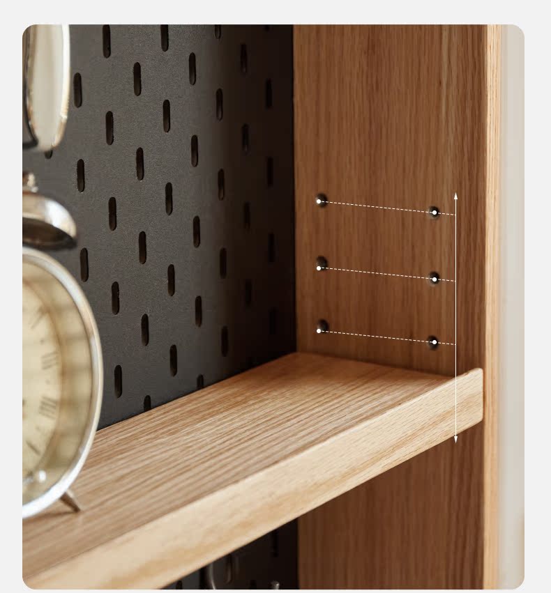 Oak Solid Wood Ultra-thin DIY Bookcase