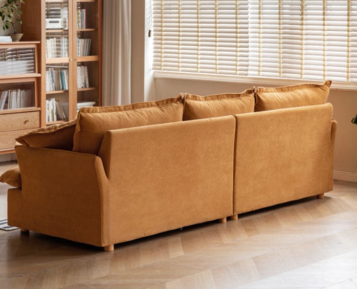 Fabric Down Modern Three-seat Sofa.