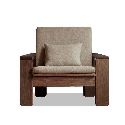 Oak, Ash Solid Wood Modern Nordic Fabric Sofa.