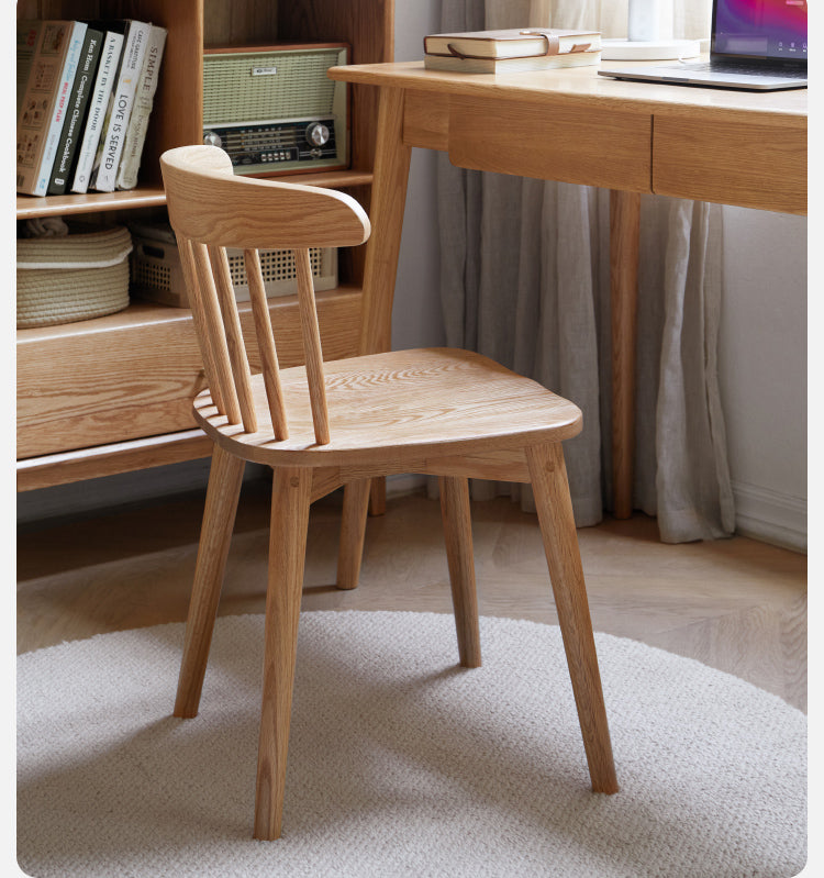 Oak, Cherry wood, Black Walnut Solid Wood 4 pcs set-Windsor Chair
