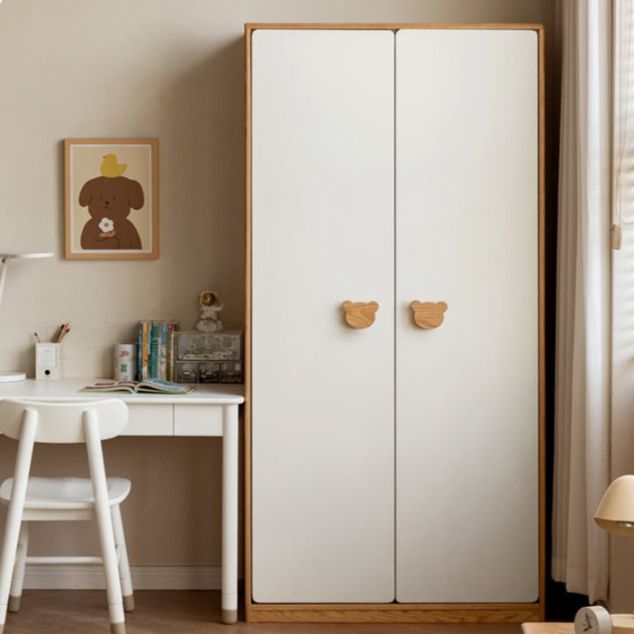 Oak Solid Wood Children's Wardrobe Combination