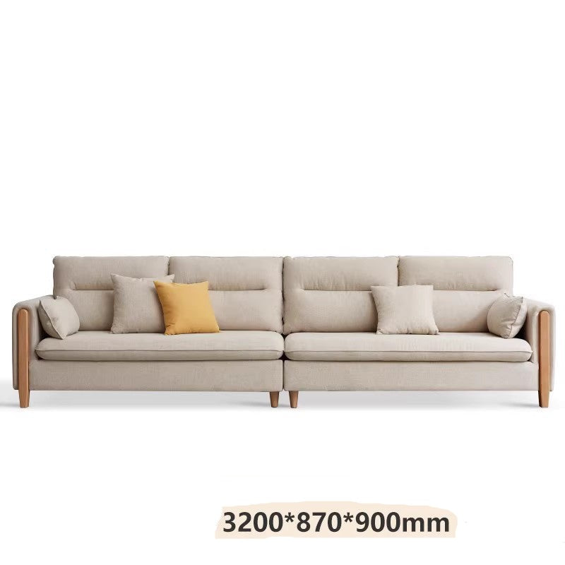 Luxury fabric sofa oak solid wood+
