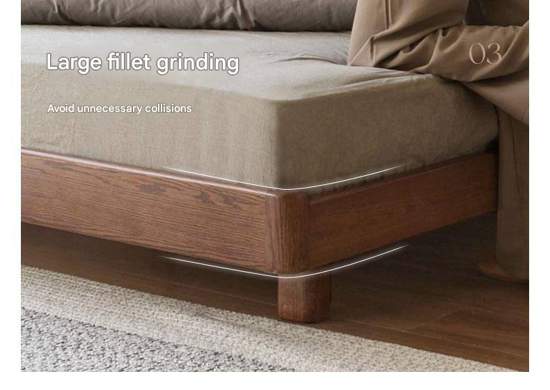 Oak Solid Wood Modern Simple Luminous Bed