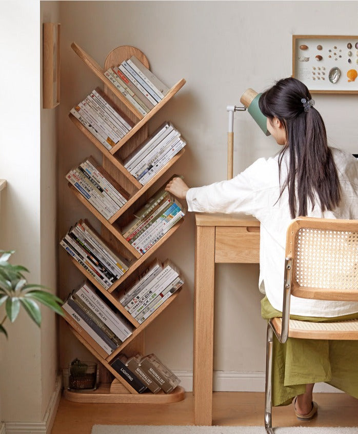 Oak Solid Wood Creative Bookcase