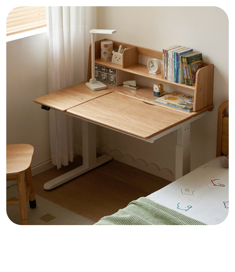 Beech, Oak, Poplar Solid Wood Nordic Study Bookshelf