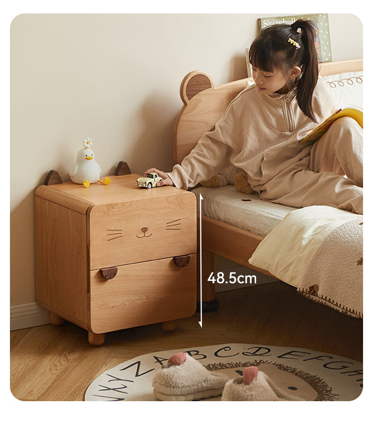 Beech Solid Wood Children's Nightstand