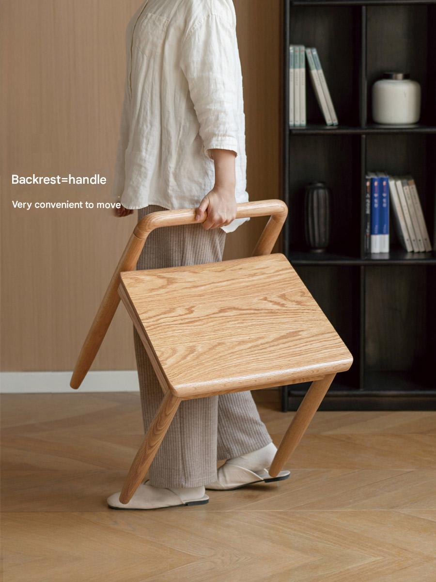 Ash, Oak Solid Wood Tea Chair: