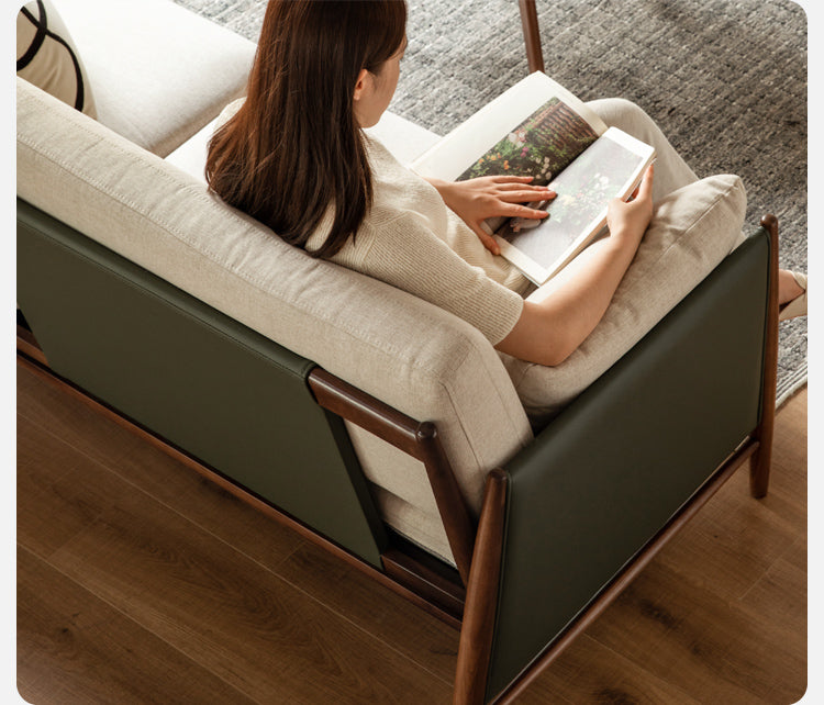 Black Walnut Solid Wood Armchair)