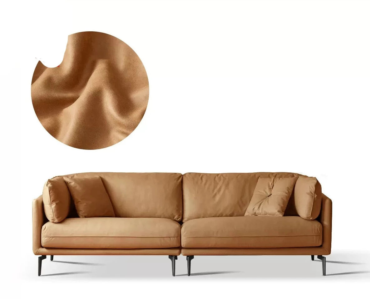 First layer cowhide art sofa ,Tech Fabric sofa Italian style+
