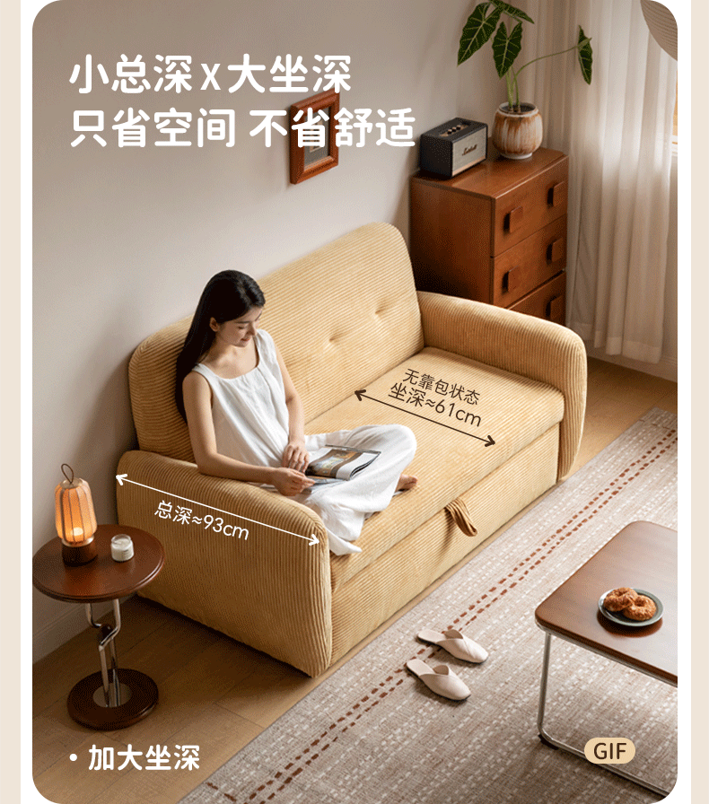 Fabric Retractable Modern Sofa Bed