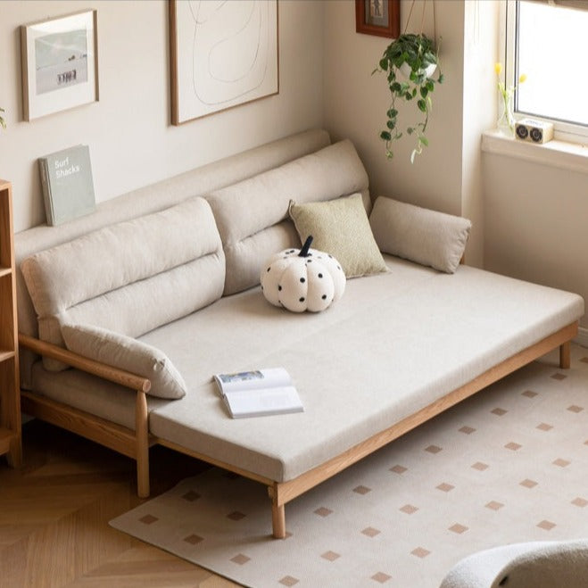 Oak Solid Wood Bed Sleepers Sofa