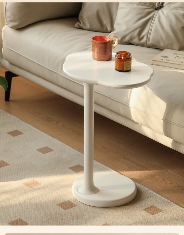 Rubberwood Solid Wood Cloud Side Table