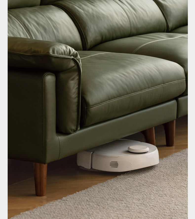 Leather First Layer Cowhide Straight Sofa.