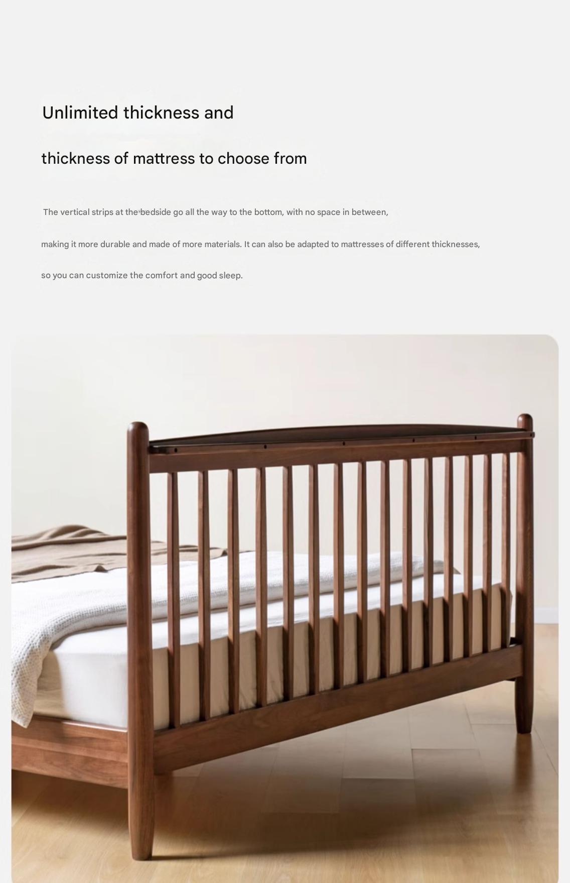 Black Walnut Solid Wood Bed Modern