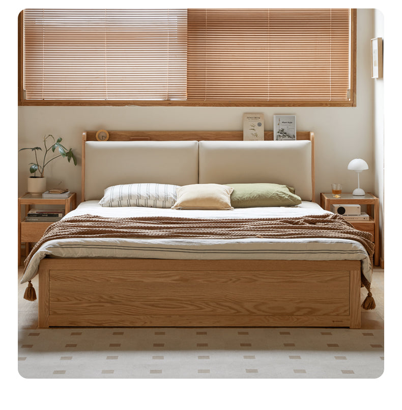 Oak Solid Wood Box Bed Storage Technology Cloth