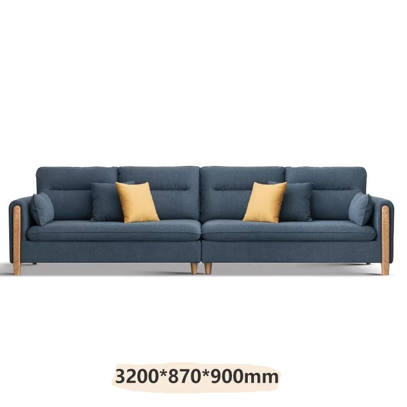 Luxury fabric sofa oak solid wood+