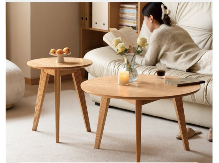 Oak, Solid Rubberwood Side Table