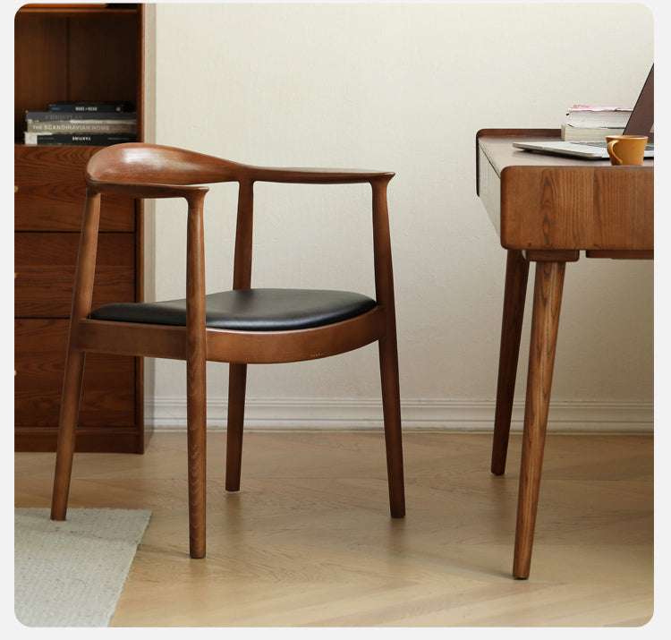 Ash Solid Wood Japanese Presidential Dining Chair