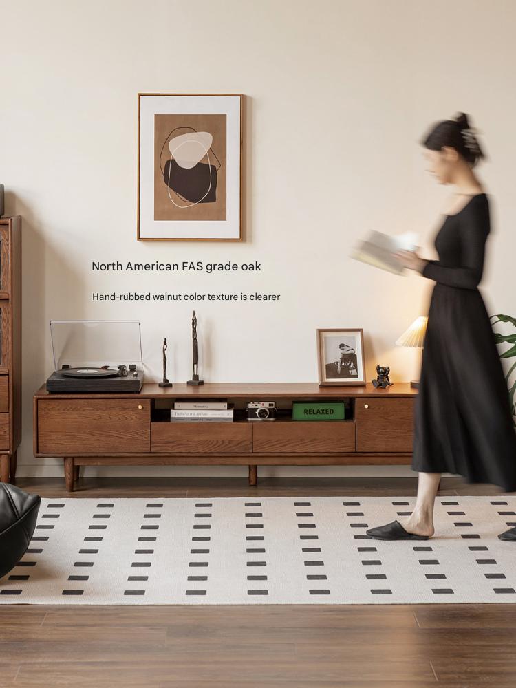 Oak Solid Wood Nordic Modern TV Stand