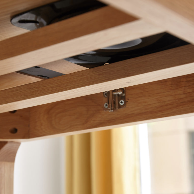 Oak Solid Wood Folding Small Dining Table