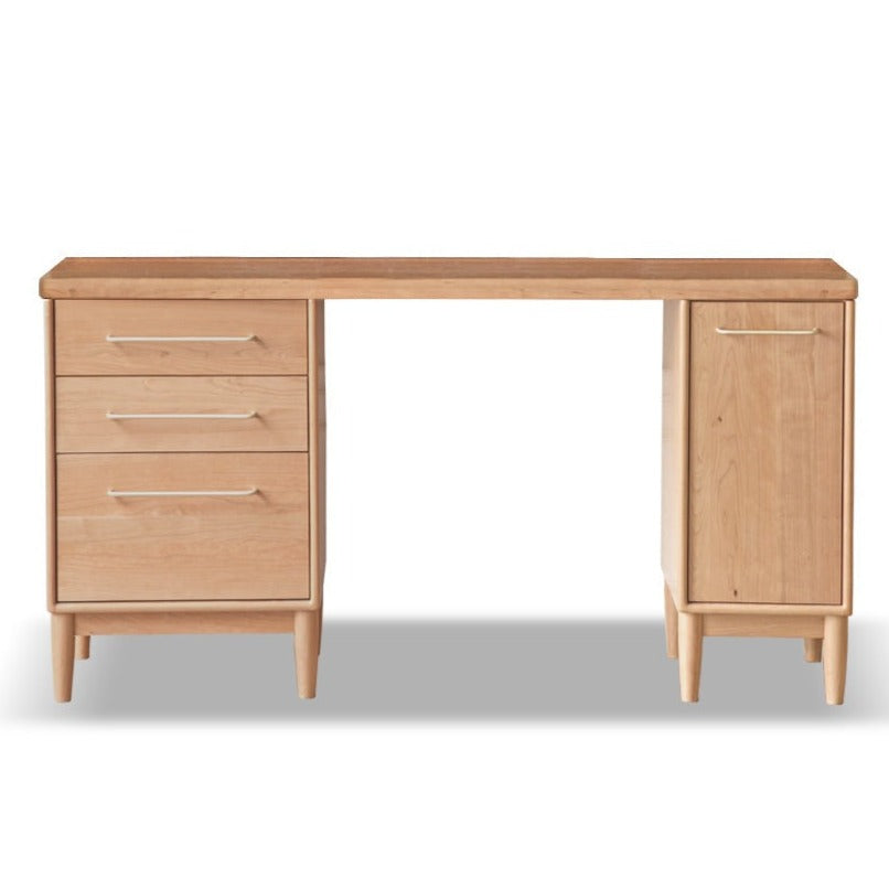 Cherry, Oak Solid Wood, Solid RubberWood Japanese Style Buffet Cabinet