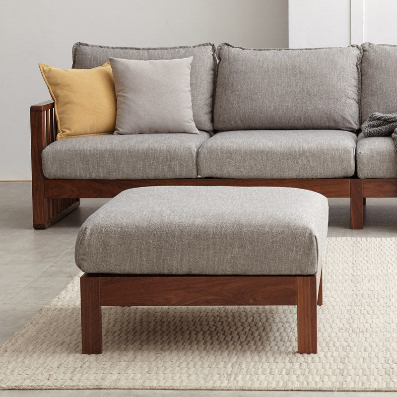 Oak, Ash, Cherry, Black Walnut Solid Wood Casual Footstool with Modern Minimalist Style