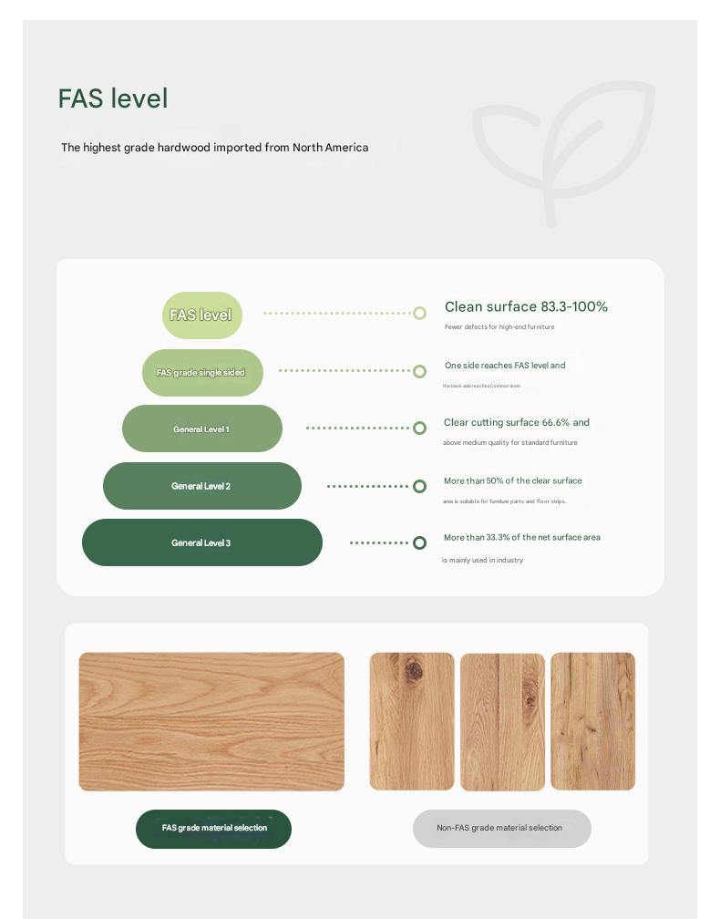 Oak Solid Wood Modern Dining Table