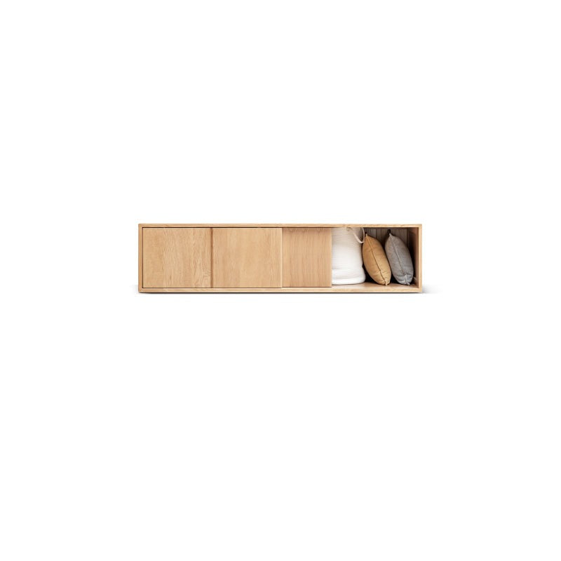 Oak Solid Wood Wardrobe Sliding Door-
