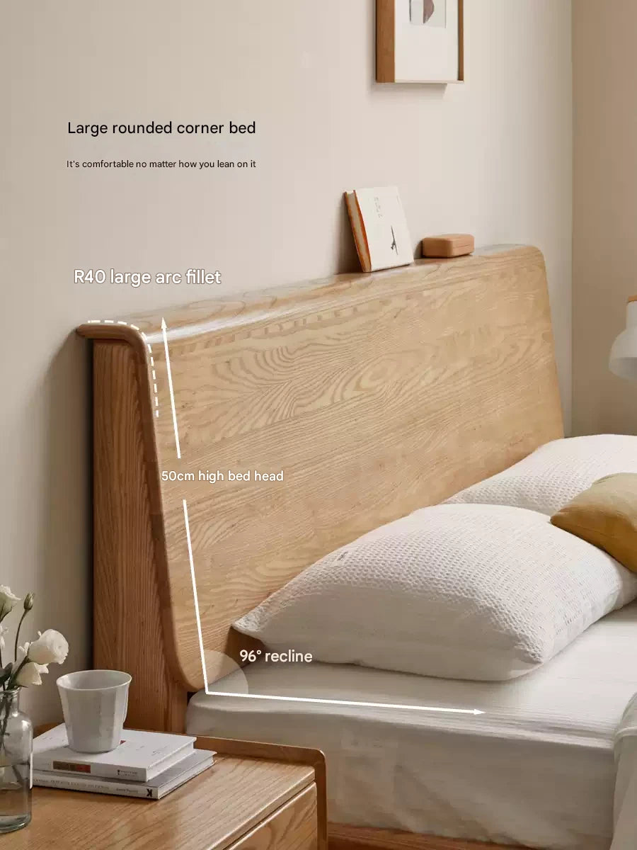 Ash Solid Wood With Socket Bed
