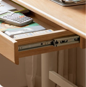 Beech Solid Wood Hand-Cranked Kids Lifting Table Board Shelf DIY