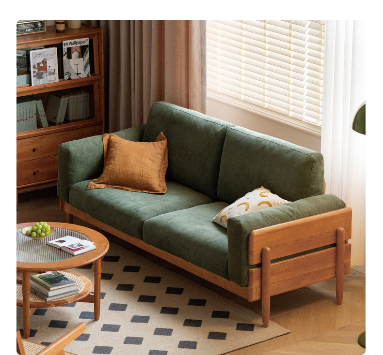 Cherry, Oak Solid Wood Antique Style Sofa.