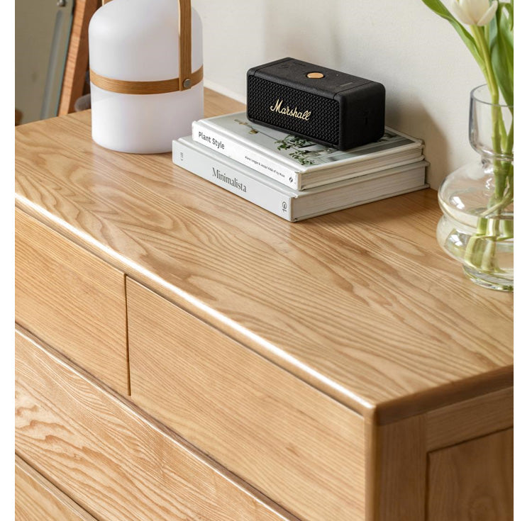 Ash Solid Wood chest of drawers Storage Drawer Cabinet)