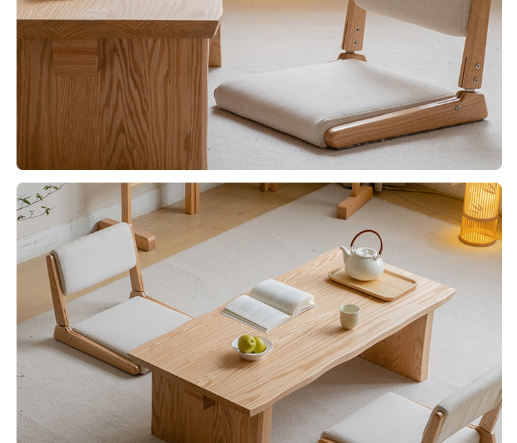 Oak Solid Wood Foldable Low Chair