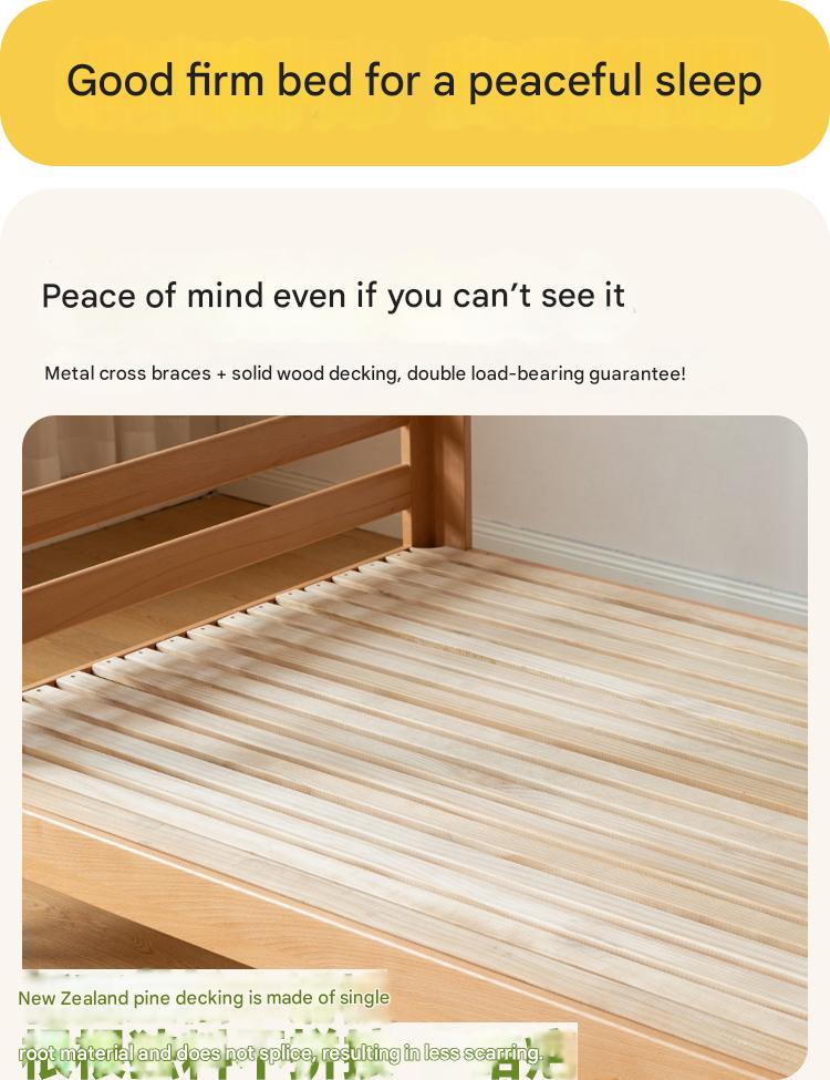 Beech, Birch Solid Wood Bunk Bed.