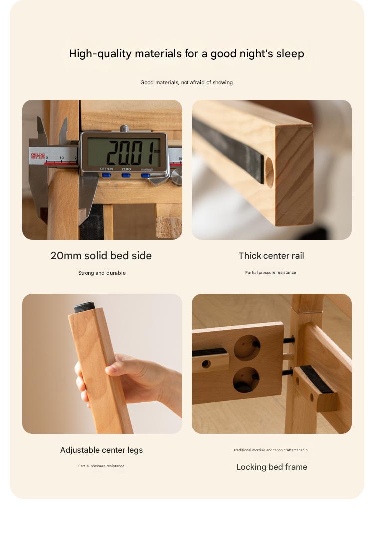 Beech solid wood kids bed