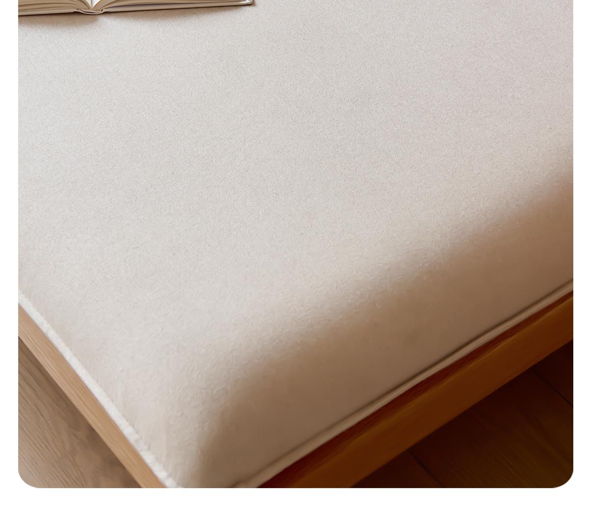 Oak Solid wood Armless Straight Fabric Sofa.