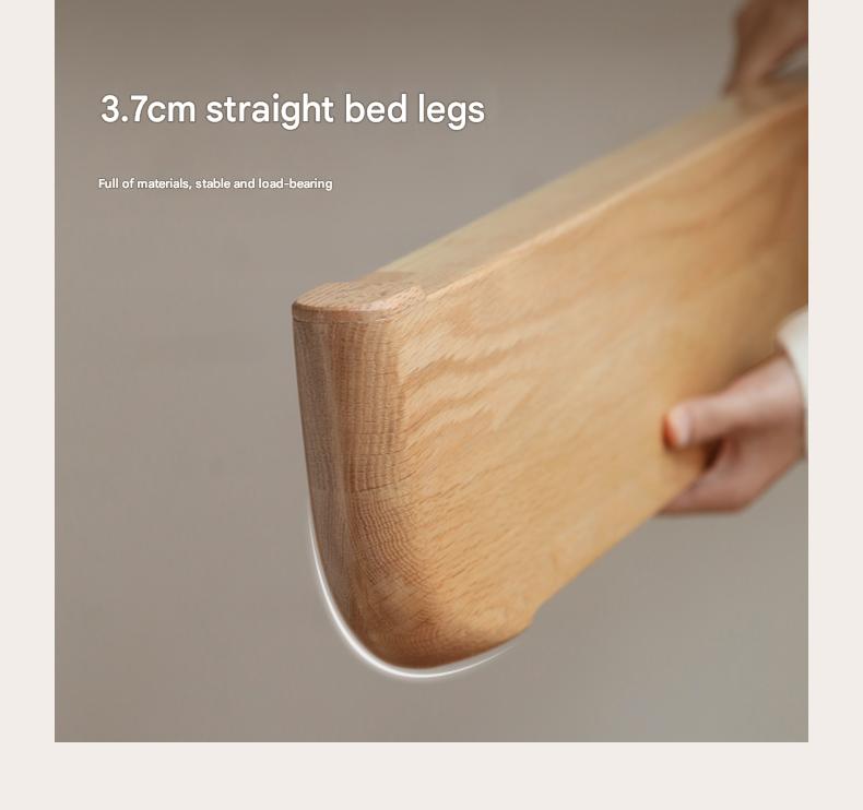 Oak Solid Wood Bed Modern Simple