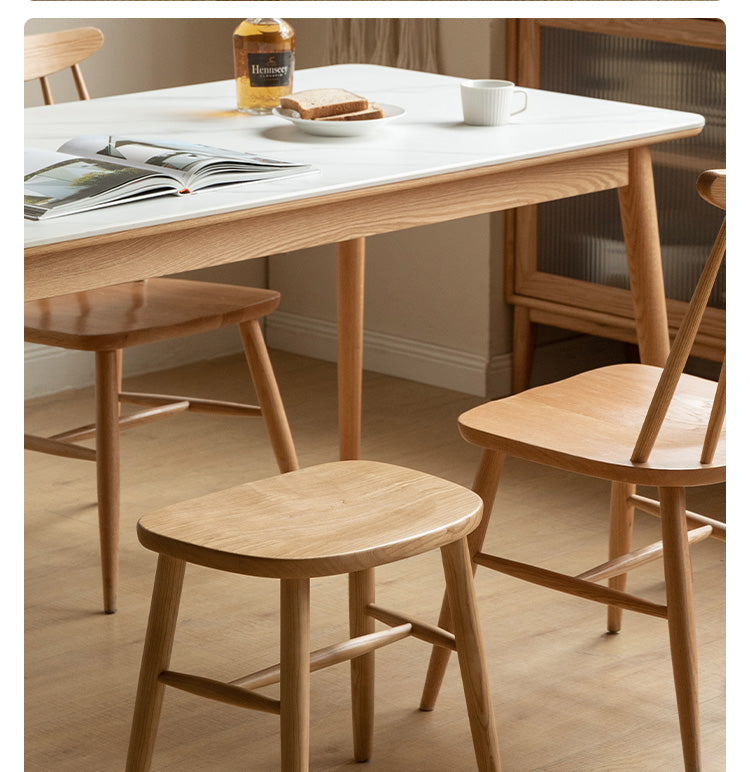 Ash, Oak, Cherry, Black Walnut, Beech Solid Wood Makeup Stool