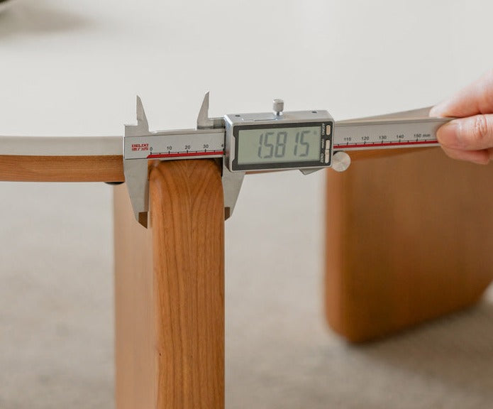 Cherry Solid Wood Round Coffee Table, Side Table