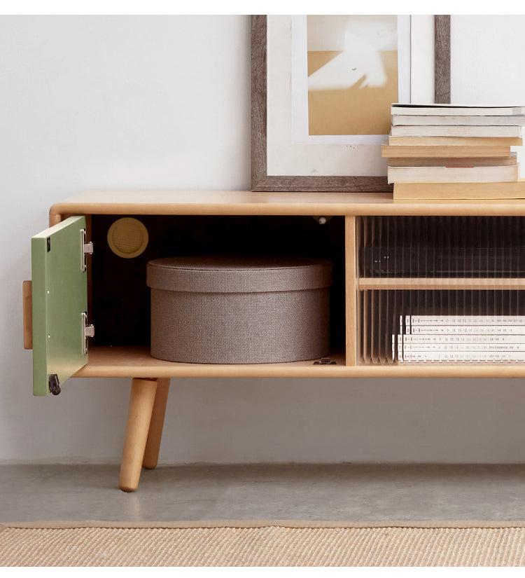 Beech Solid Wood TV Cabinet Forest-Style.
