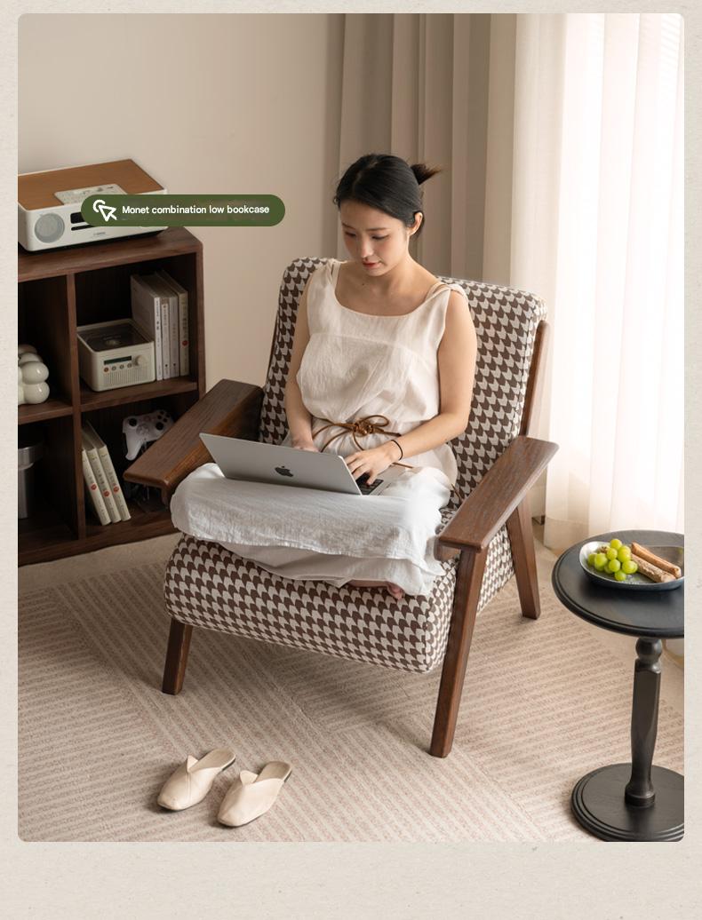 Oak Solid Wood Retro Armchair