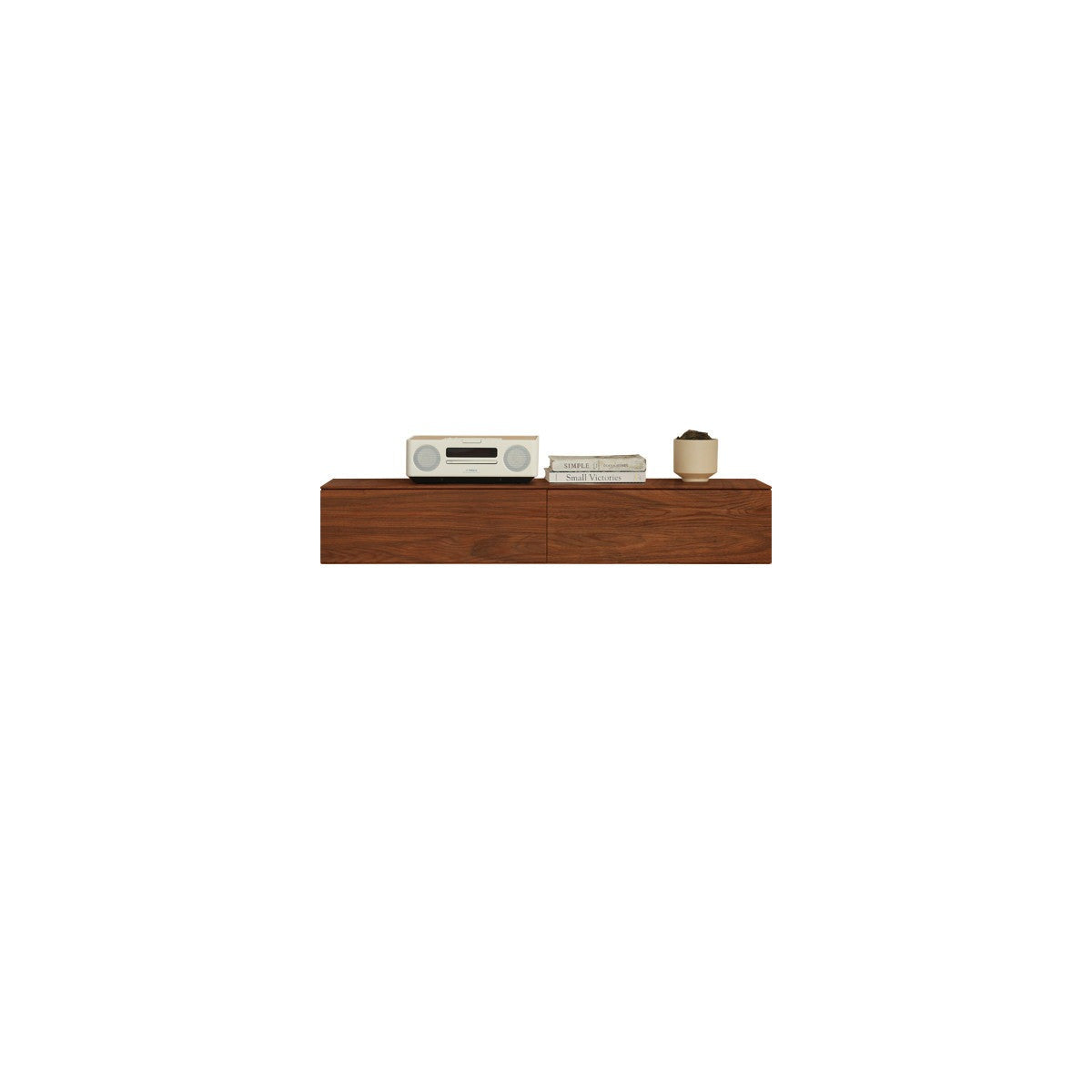 Oak, Black Walnut Solid wood suspended TV stand"