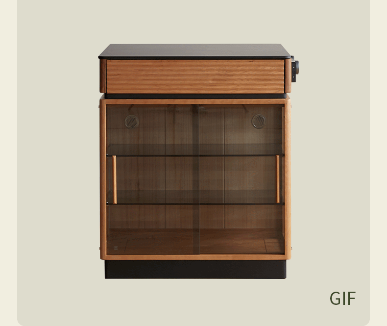 Cherry Solid Wood Island Multifunctional Bar.