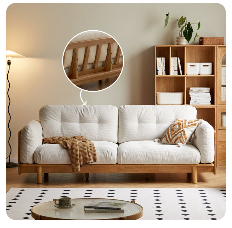 Rubber Solid Wood Modern Soft Sofa
