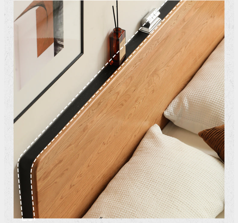 Cherry Solid Wood Bed Medieval Style.