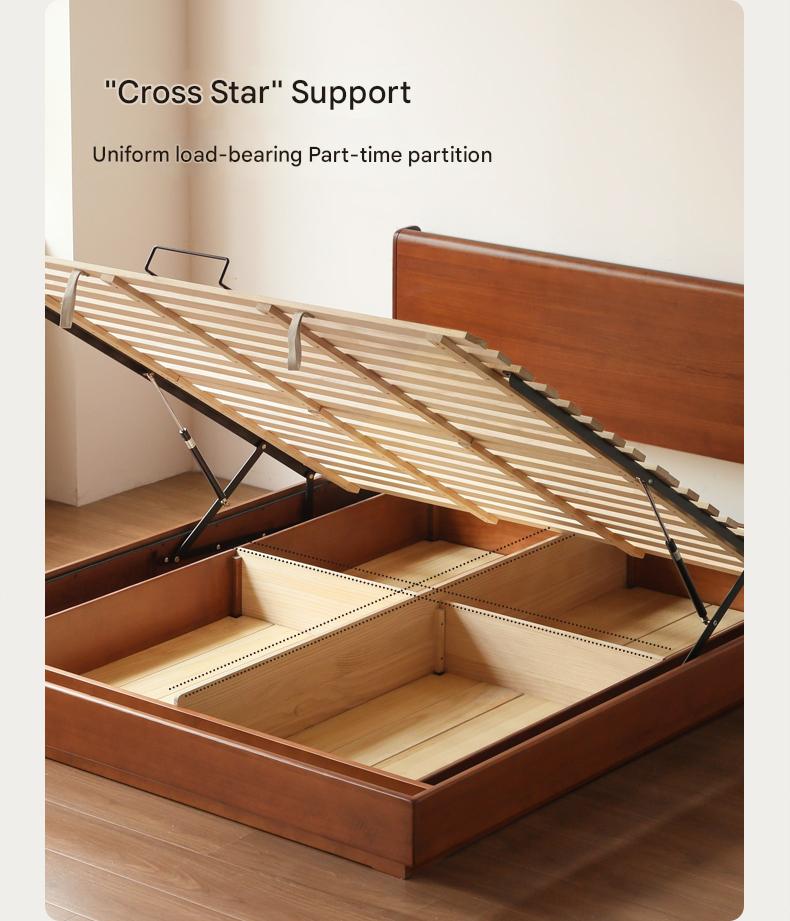 Poplar Solid Wood Box Storage Bed.