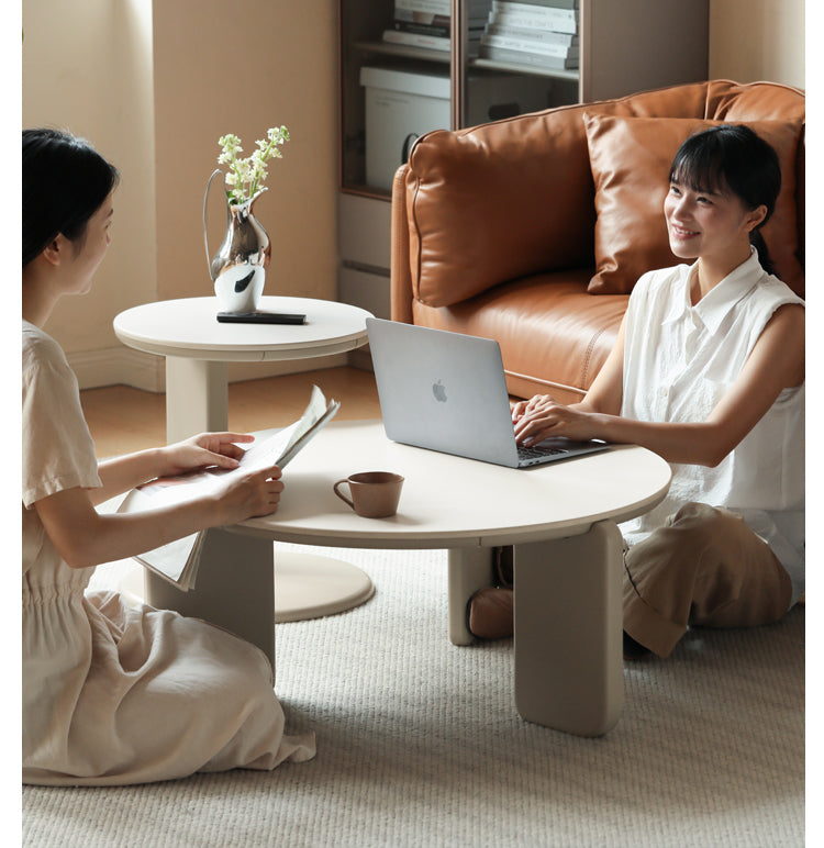 Poplar Solid Wood Rock Plate Combination Coffee Table.