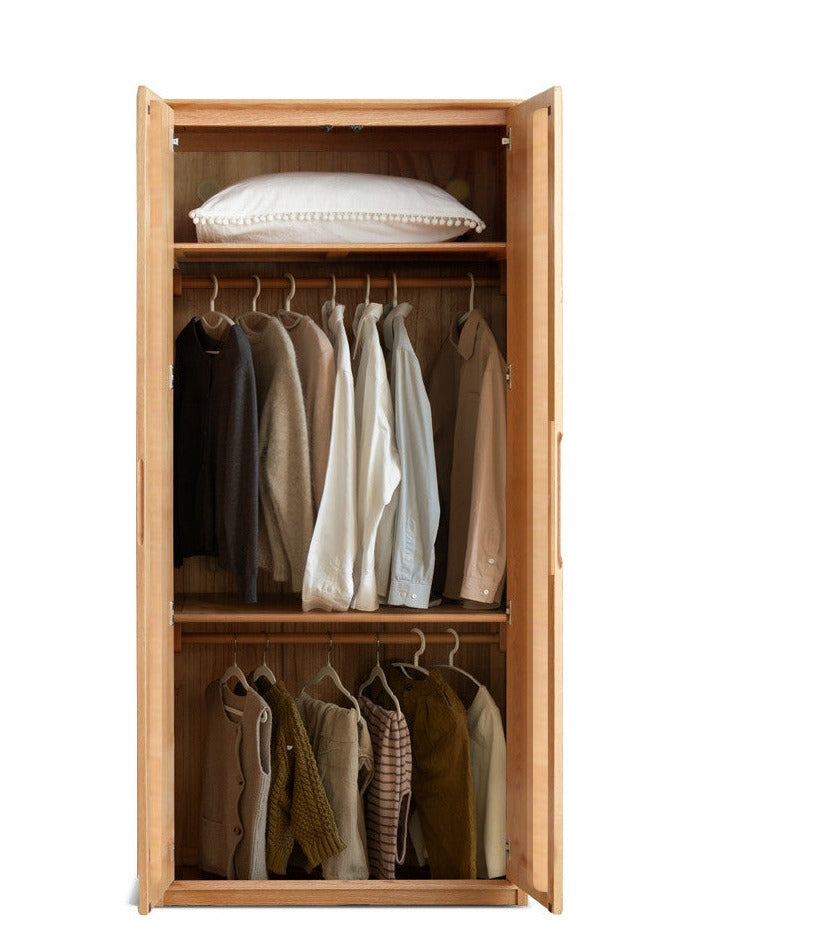 Oak, Ash Solid Wood Wardrobe.