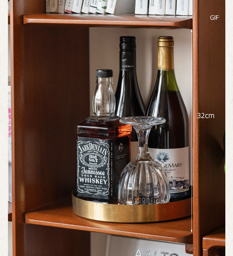 Poplar Solid Wood Antique Style Bookcase